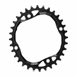 Absolute Black Oval With Bolts And Spacers 104 BCD Chainring