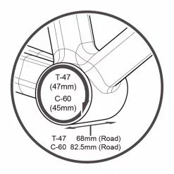 Tripeak Threaded T47 Rotor 386 Bottom Bracket -Cheap Bottom Brackets Store tripeak threaded t47 rotor 386 bottom bracket 2
