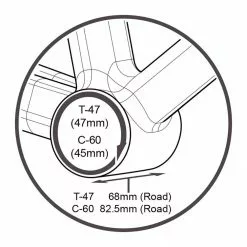 Tripeak Threaded T47 Shimano Ceramic Bottom Bracket -Cheap Bottom Brackets Store tripeak threaded t47 shimano ceramic bottom bracket 2